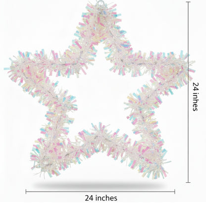 Iridiscent Star Shaped Wreath 24"
