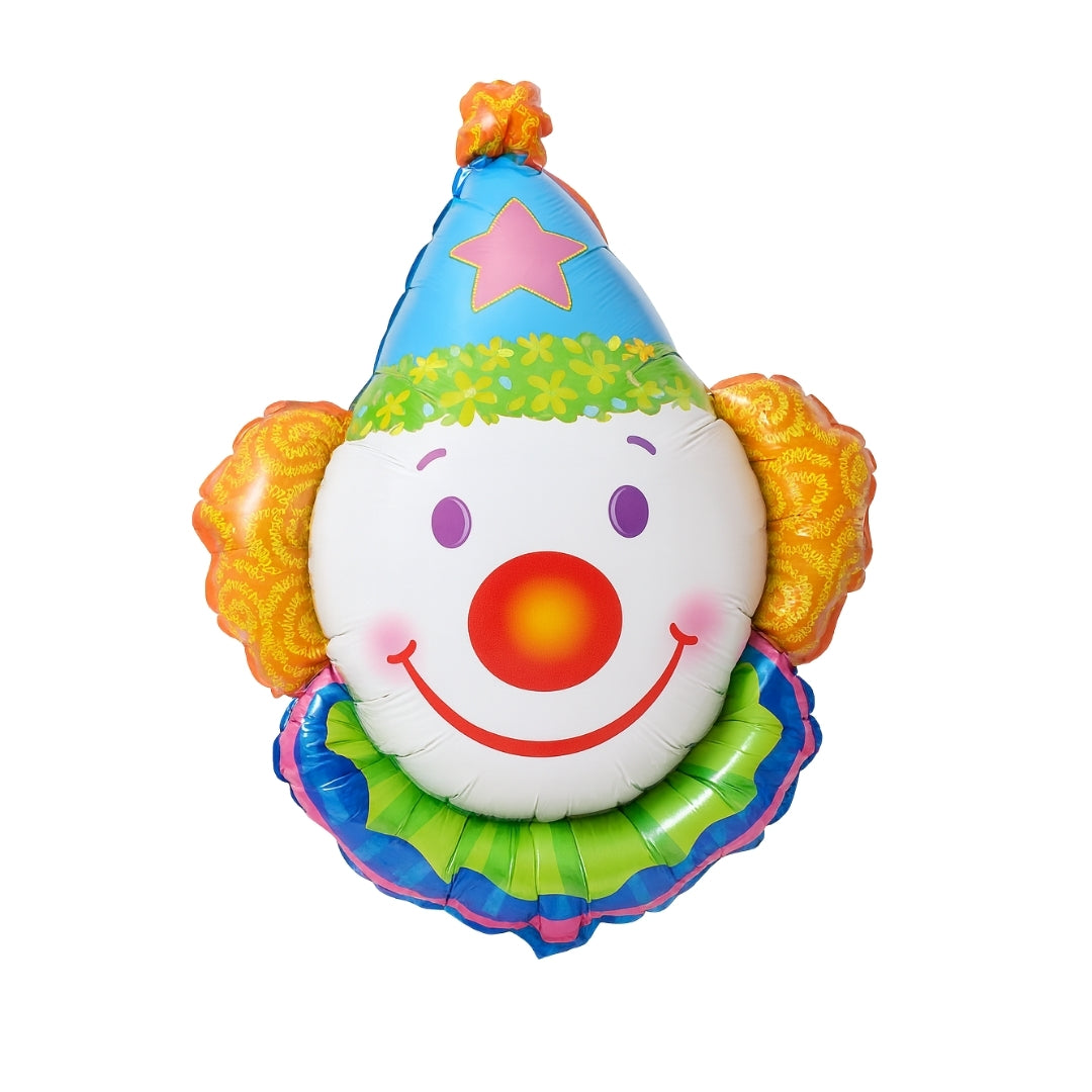 Clown Face Foil Balloon - Air Filled  - 33 inches - 1PC