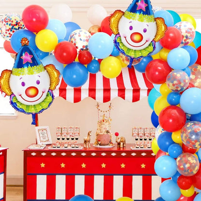 Clown Face Foil Balloon - Air Filled  - 33 inches - 1PC