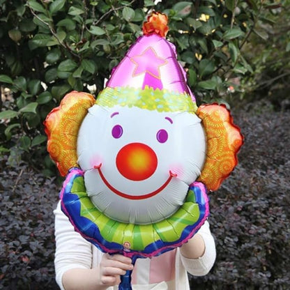 Clown Face Foil Balloon - Air Filled  - 33 inches - 1PC