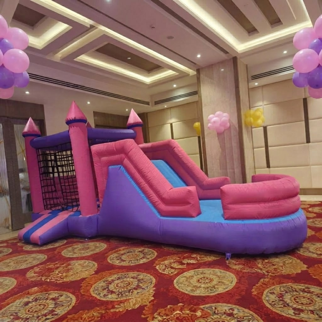 Castle Bouncy Pink & Purple for Kids for Rent