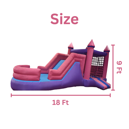 Castle Bouncy Pink & Purple for Kids for Rent