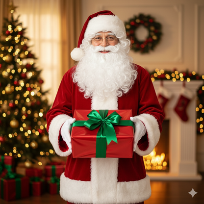 Plush Santa Claus Fancy Christmas Costume for Adults