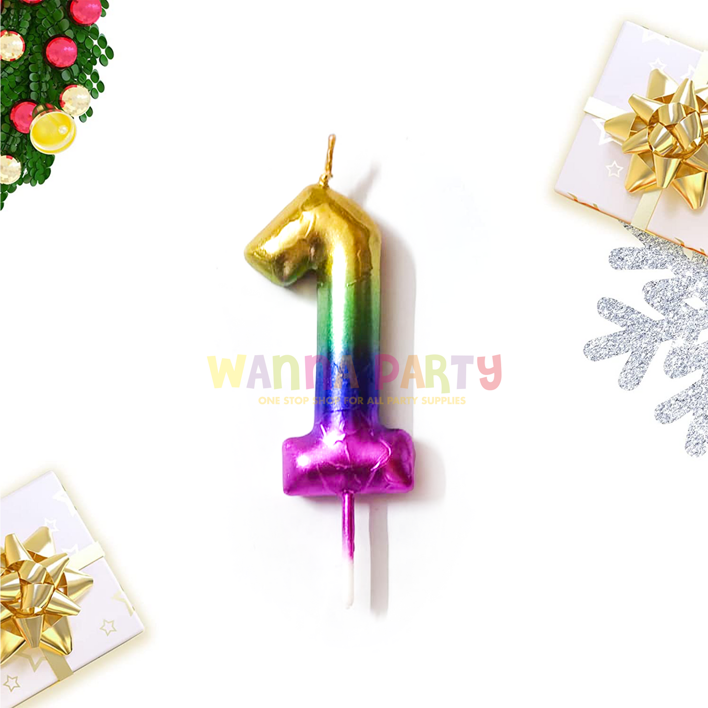 Number 1 Multicolored Candle - 1PC