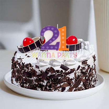 Bright & Bold 21st Birthday Candle
