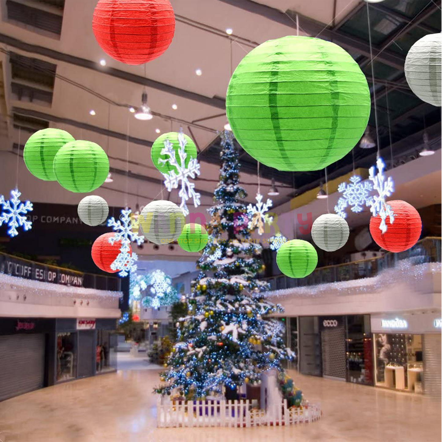 12" Glitter Red Lantern-1PC