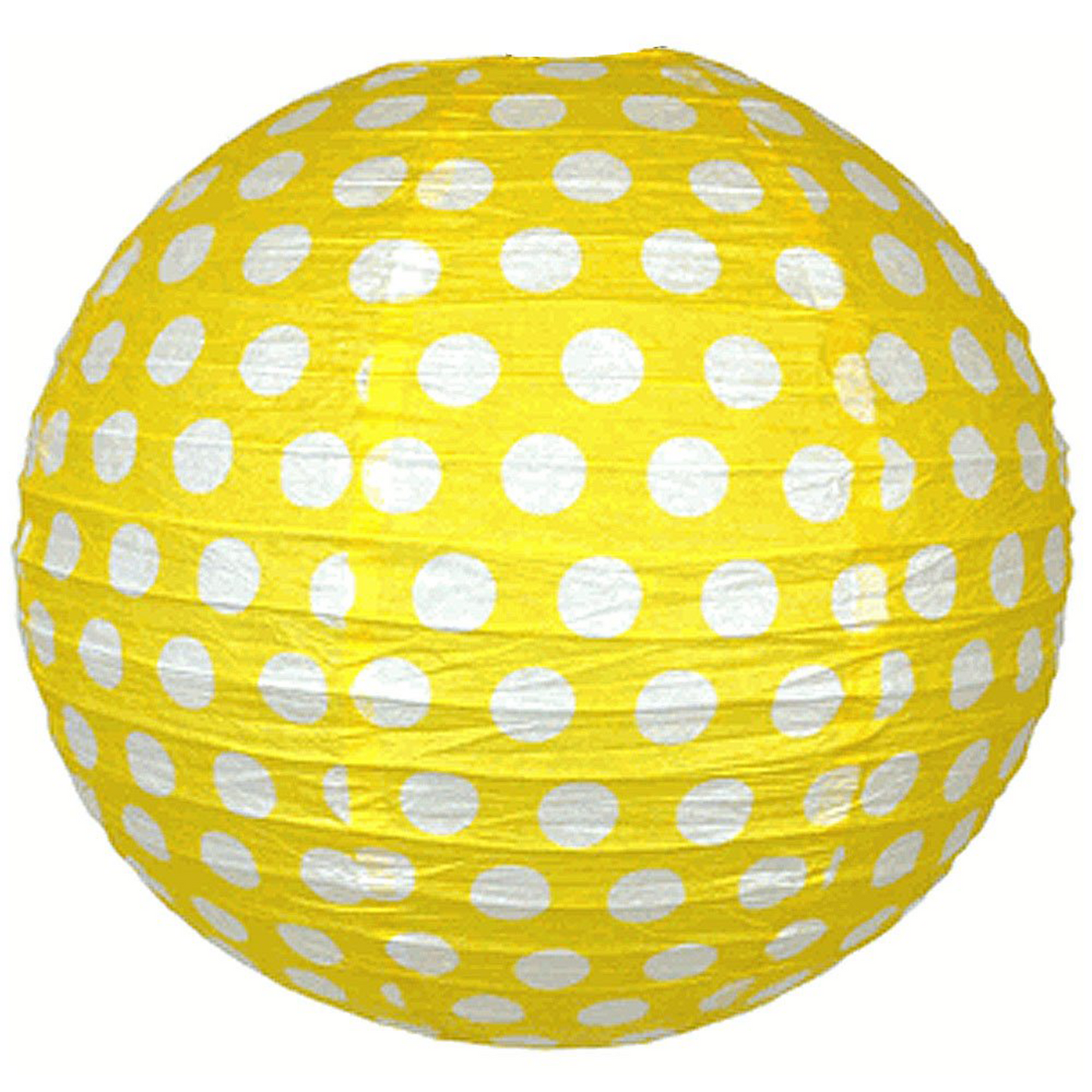 Polka Dot Yellow Lanterns for Hanging Decor - 14 inches - 1PC