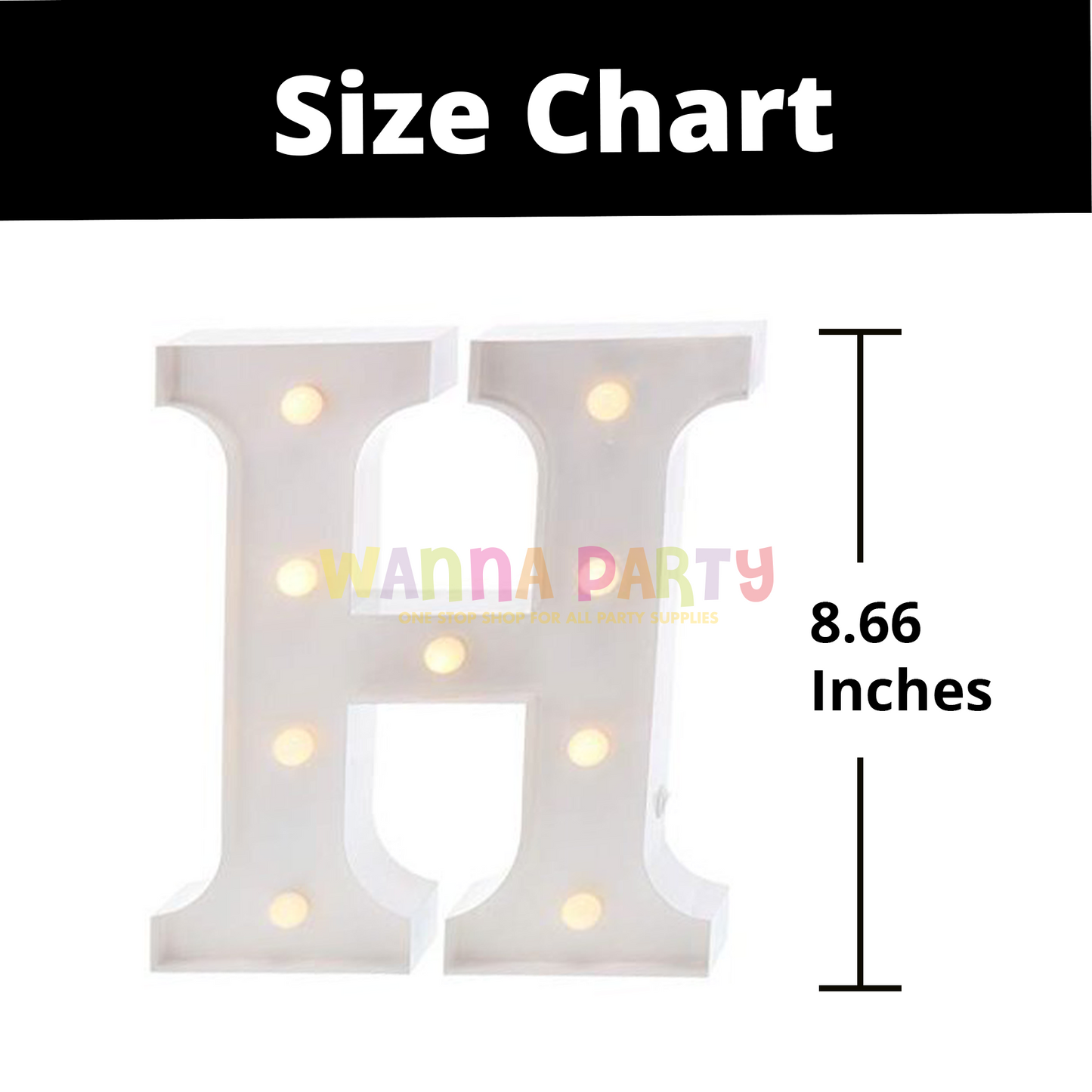 LED Marquee Alphabet H-1PC
