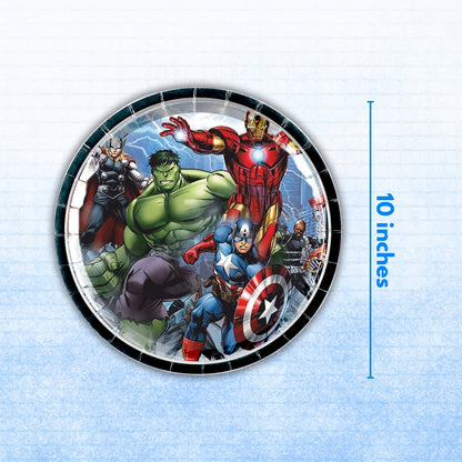 Avengers Theme Party Paper Plates - 9 inches  - 8PC