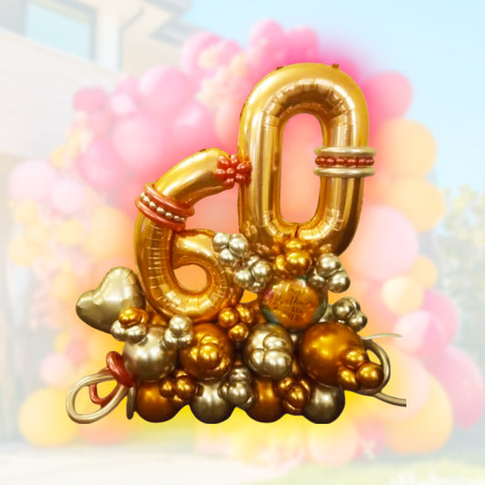 Happy 60th Birthday - Balloon Bouquet