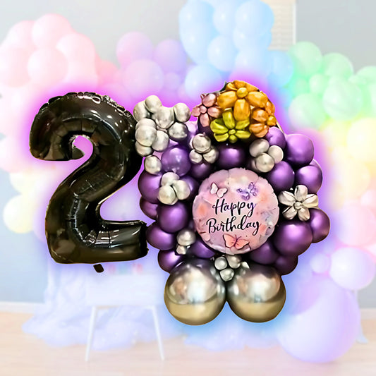 Balloon Bouquet - 2nd Birthday Small Ring Set Up