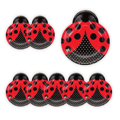 Lady Bug Theme Party Paper Plates - 9 inches - 8PC