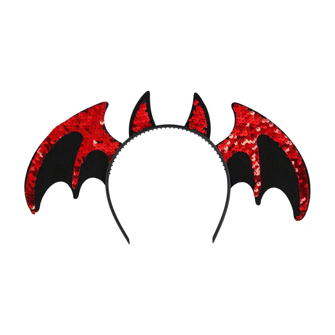 Halloween Bat Headband with Red Sequin - 1PC