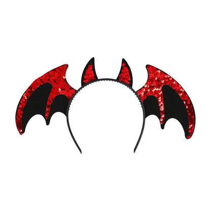 Halloween Bat Headband with Red Sequin - 1PC