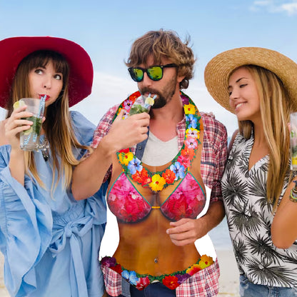 Beach Babe Printed Vest Photo Prop for Adults - 1PC