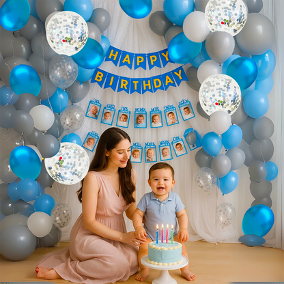 1st Birthday Decoration Combo Pack for Boys - 70PC