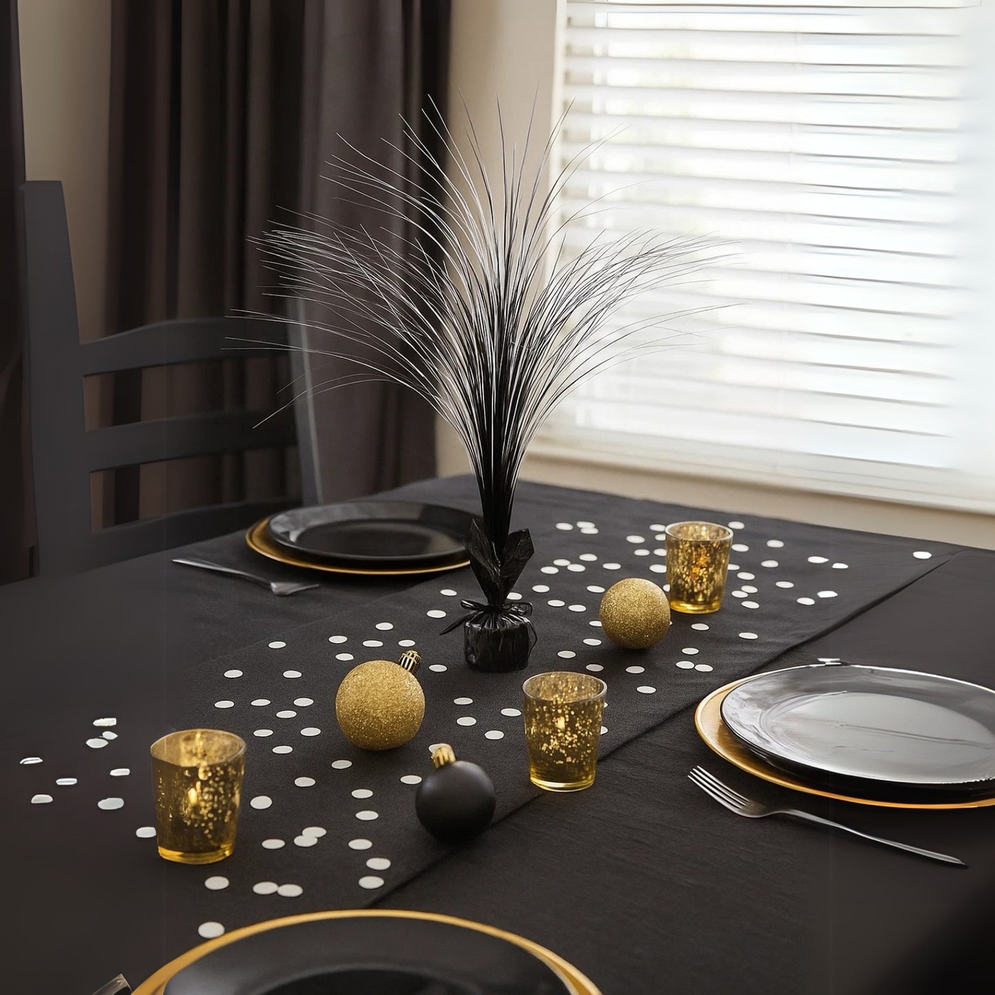 Black Spray Centerpiece for Table Decor - 18 inches - 1PC