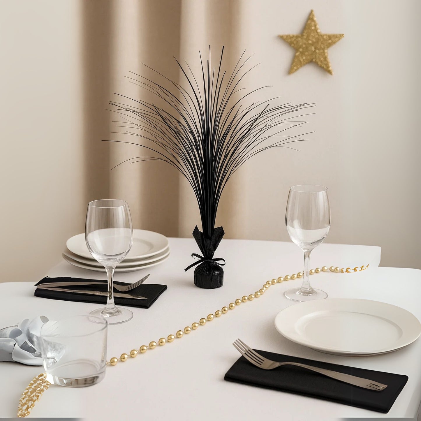 Black Spray Centerpiece for Table Decor - 18 inches - 1PC