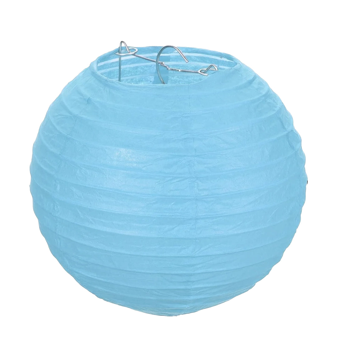 Blue Round Paper Lantern - 10 Inches - 1PC