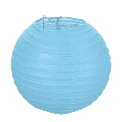 Blue Round Paper Lantern - 10 Inches - 1PC