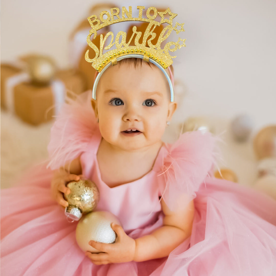Born to Sparkle Rosegold Headband - 1PC