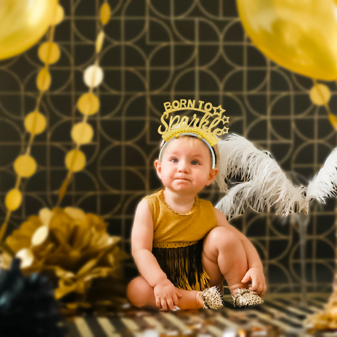 Born to Sparkle Rosegold Headband - 1PC