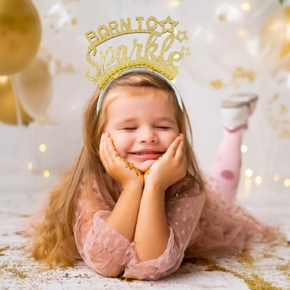 Born to Sparkle Rosegold Headband - 1PC