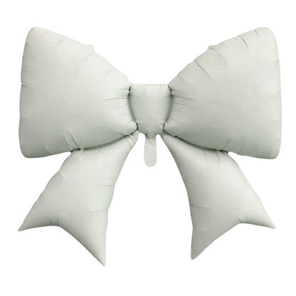 Sand White Bow / Gift Ribbons Shaped Balloon - 30 inches - Helium Quality - 1P