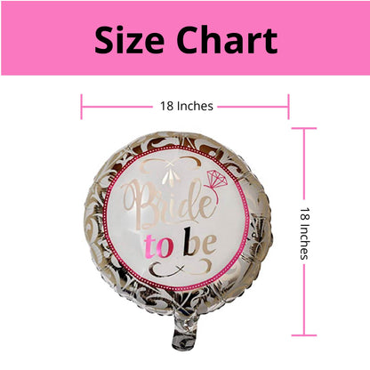 Bride To Be Silver Foil Balloon - 18 inches - 1PC