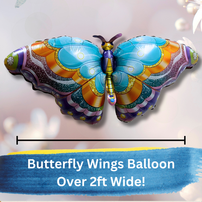 Colorful Butterfly Shaped Balloon 36"