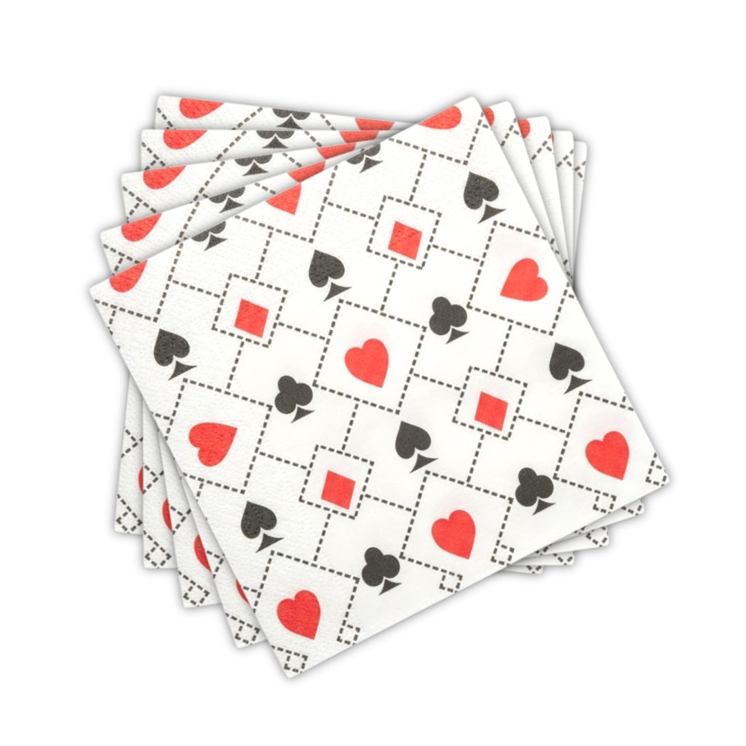 Casino Theme Paper Napkins - 16PC