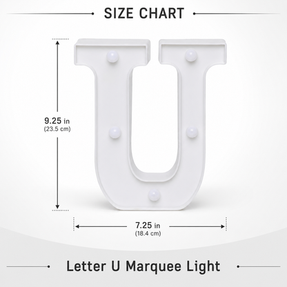 LED Marquee Letter U Lights