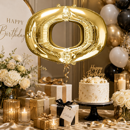 Alphabet O Gold Party Foil Balloon