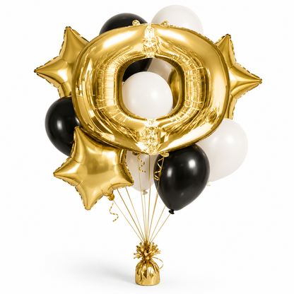 Alphabet O Gold Party Foil Balloon