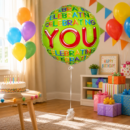 Celebrating You Foil Balloon 18 Inch – Party Decoration