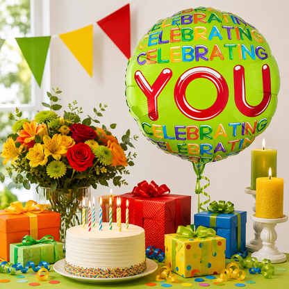 Celebrating You Foil Balloon 18 Inch – Party Decoration