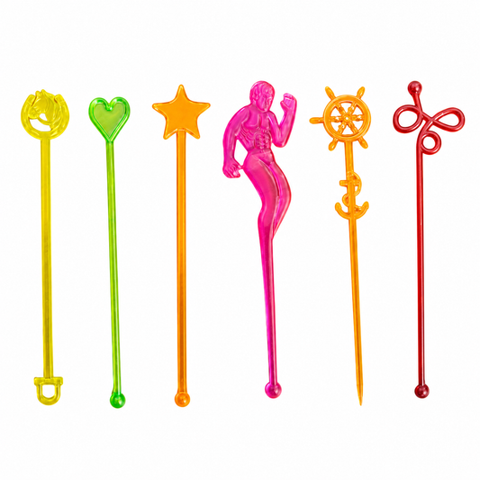 Assorted Colour Drink Stirrers – 6 Pc