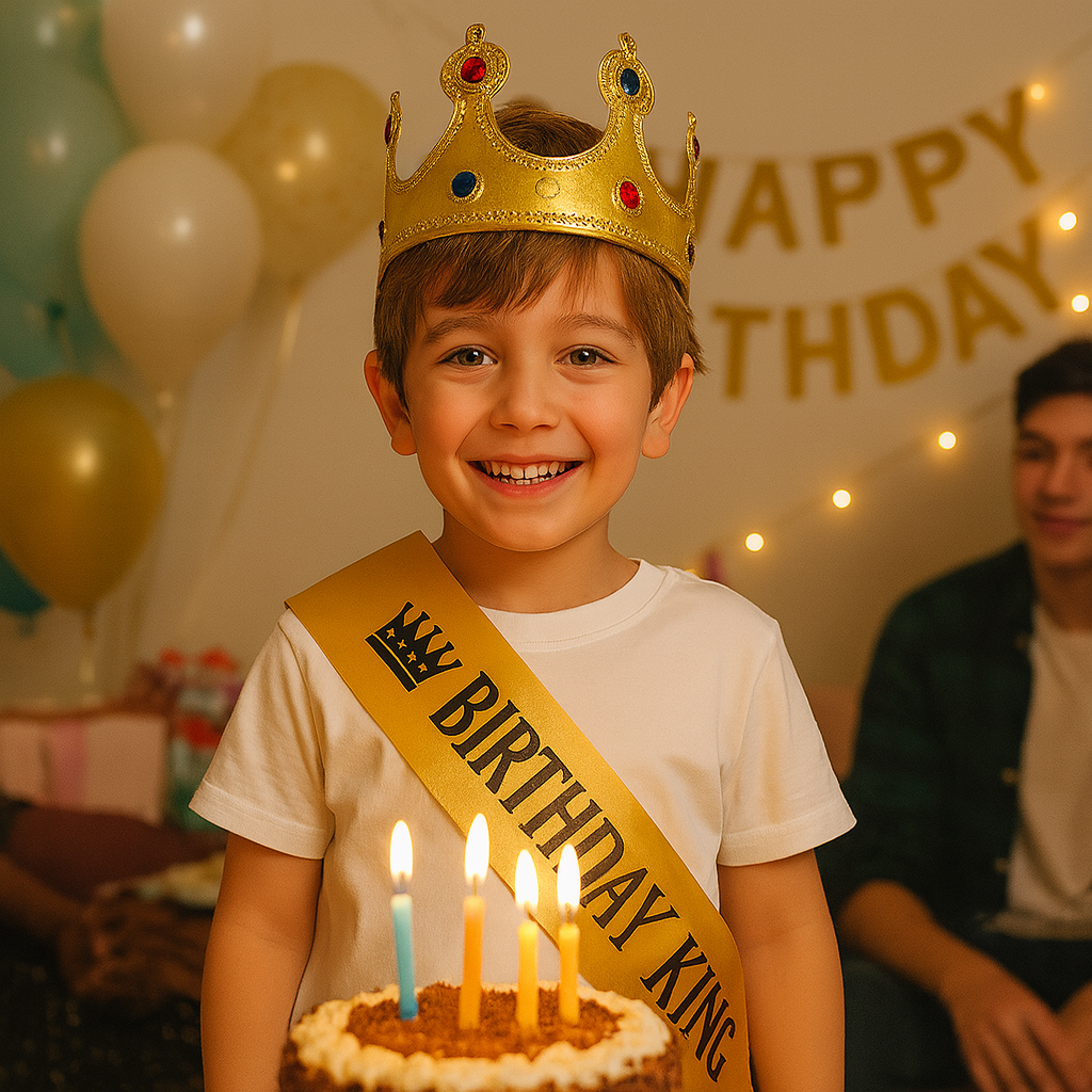Happy Birthday Sash & Crown Combo - 1PC