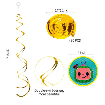 Coco Melon Swirl Decor - 12PC