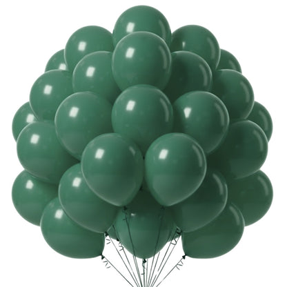 Dark Green Latex Balloons 10 Inch | Helium Quality Party Decoration Balloons in a Can | 20 Pc