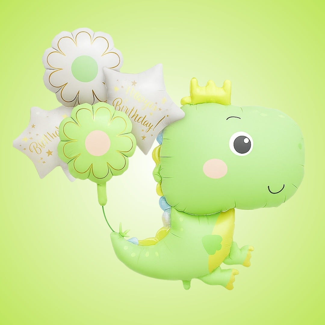 Dinosaur Balloon Set Pastel Green -  5PC