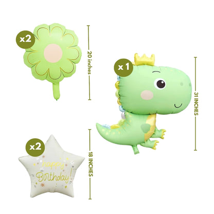 Dinosaur Balloon Set Pastel Green -  5PC