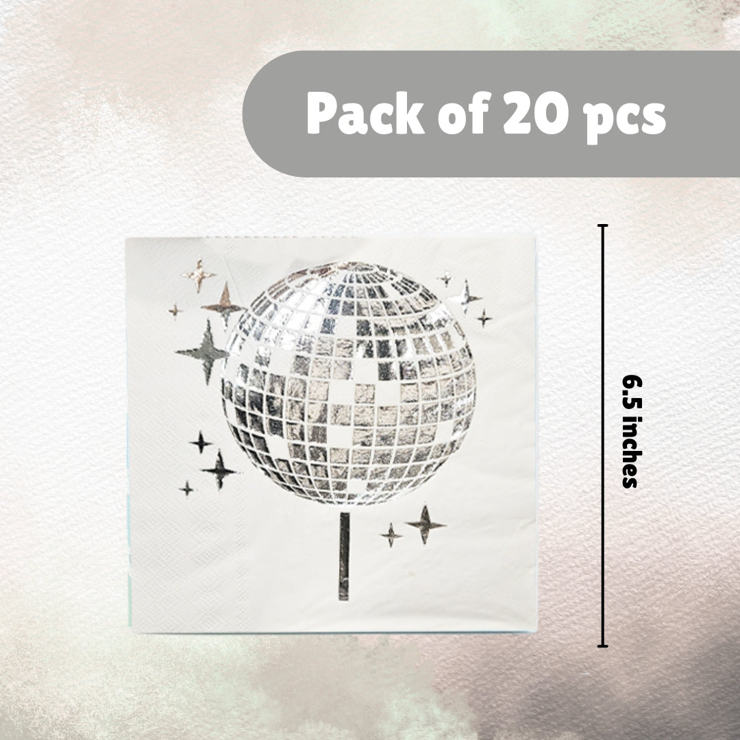 Disco Theme Party Paper Npakins - 20PC