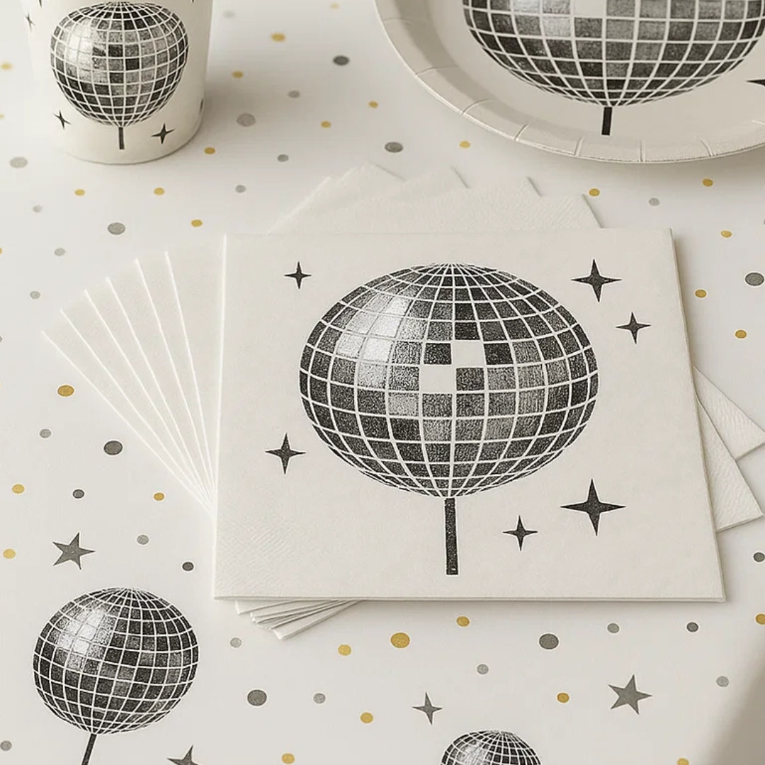 Disco Theme Party Paper Npakins - 20PC