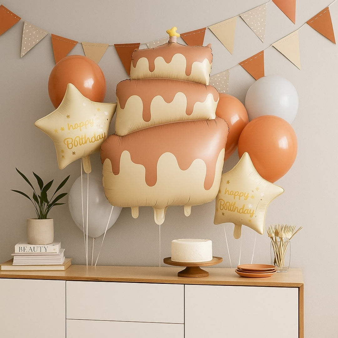 Dripping Chocolate Cake Balloon Set - 9PC