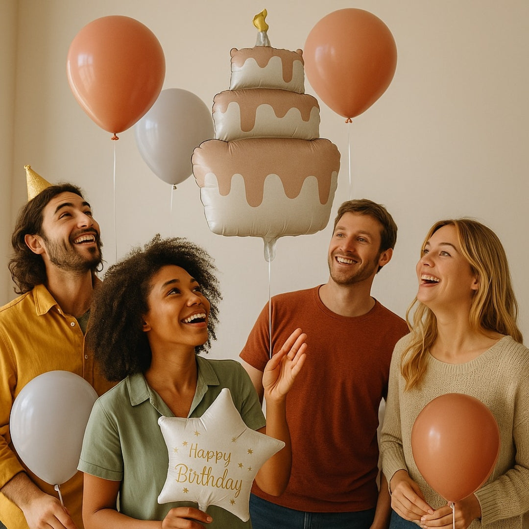 Dripping Chocolate Cake Balloon Set - 9PC