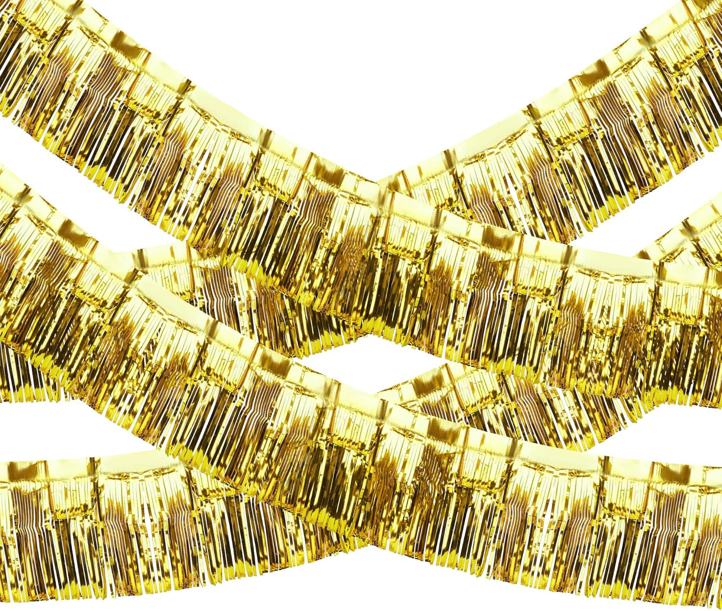 Metallic Foil Fringe Gold Garland Set for Wall Hanging Decoration - 4PC