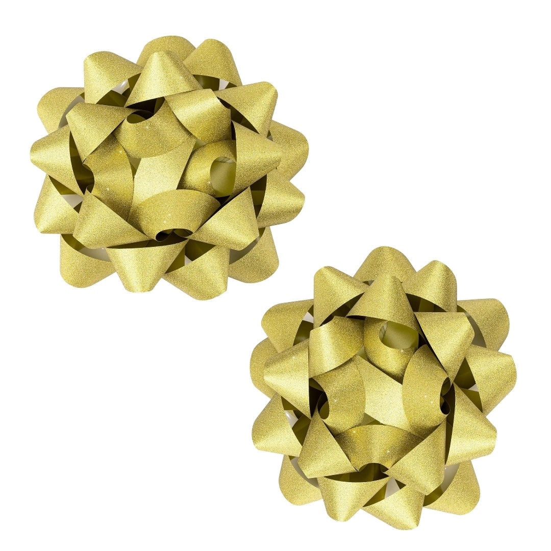 Golden Packaging Bow Ribbons - 2PC