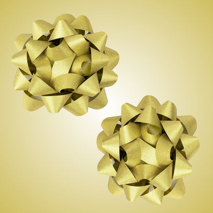 Golden Packaging Bow Ribbons - 2PC