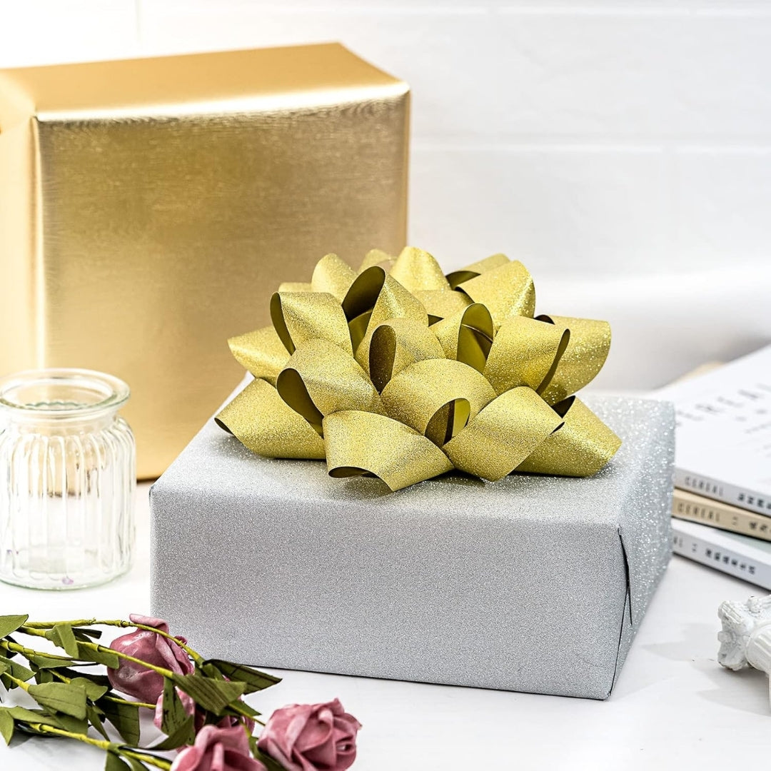 Golden Packaging Bow Ribbons - 2PC